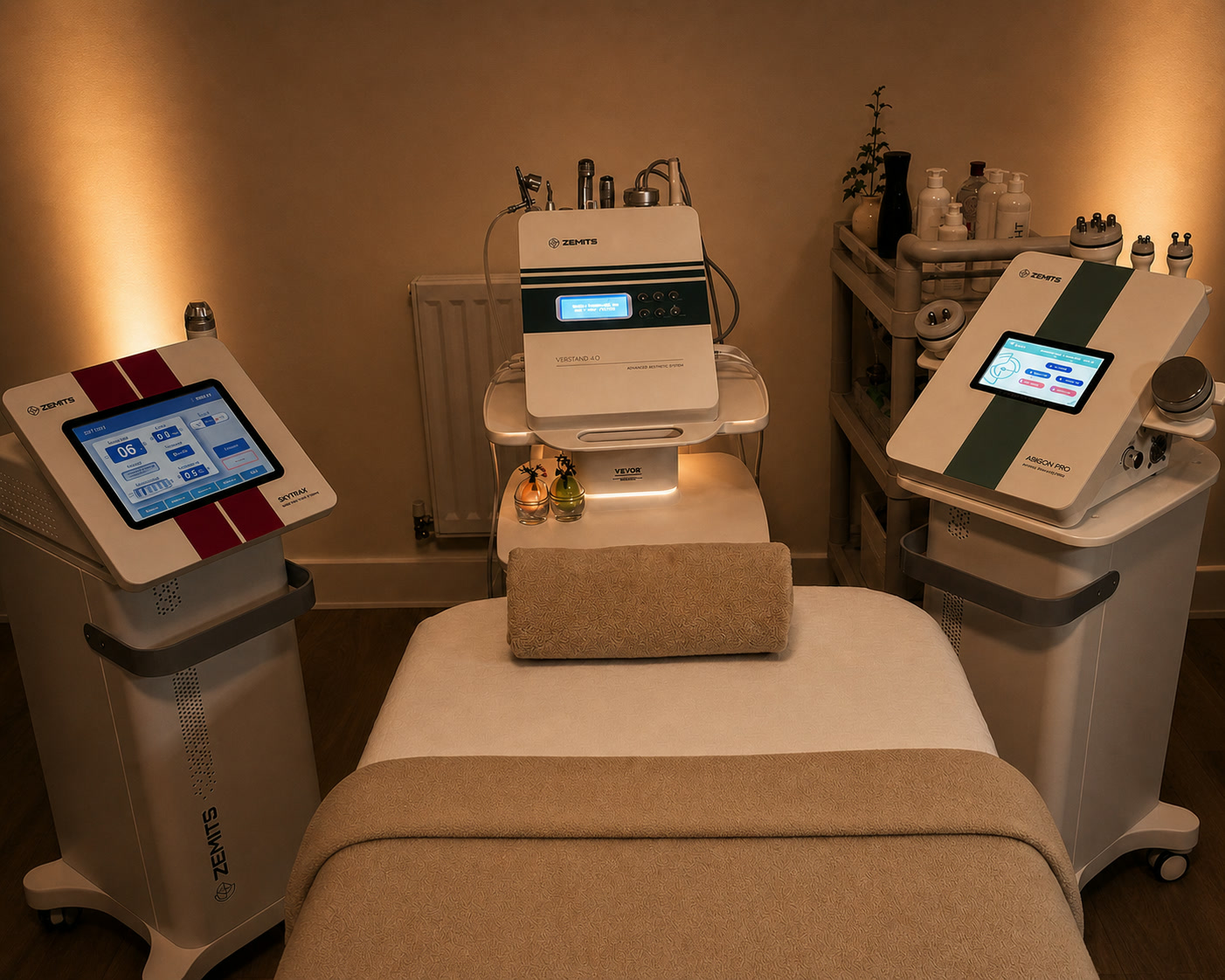 Joy's Beauty treatment room with aesthetic devices
